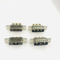 Interfaz de ángulo recto VGA de Amphenol, enchufe macho 5W5 de alta corriente, conector DSub PCB de alta corriente, componentes electrónicos