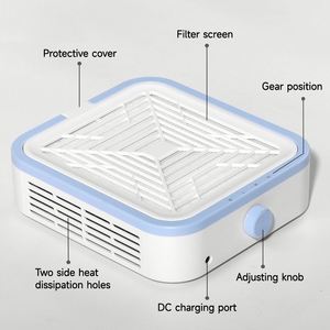 Colector de polvo de uñas sin escobillas Turbo OEM/ODM Pulido de uñas de alta potencia con filtro desmontable para colector de polvo - Product Image 3