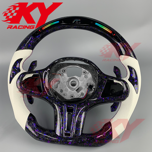 Accesorios Interiores Personalizados, Levas de Cambio Magnéticas con LED RPM, Volante de Fibra de Carbono Forjada y Cuero Genuino para BMW G - Product Image 2
