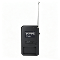 Radio portable classique noire AM FM double bande avec son clair pour la maison et l'extérieur