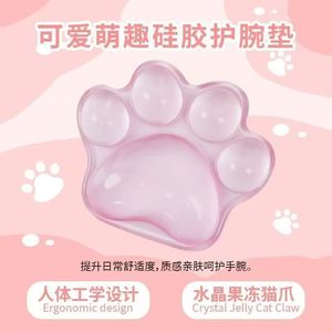 Transparent Silicone Cat Paw Wrist Pad Soft 3D Non Slip Office Support Pink Blue Green Red Universal Size - Product Image 4