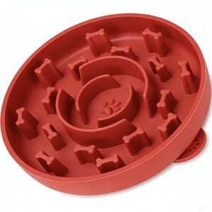 Alfombrilla Redonda de Silicona Antideslizante para Mascotas, Comedero Automático para Interiores y Viajes, Ligera, Duradera, Estilo Pizza con Ventosas - Product Image 4