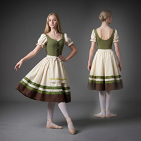 Costume de ballet paysan personnalisé pour enfants, Giselle Coppelia, tutu romantique, robe de ballet pour femmes, spectacle théâtral
