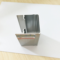 Profilé en aluminium anodisé argent pour salle de bain, canal C et U pour porte coulissante en verre de douche