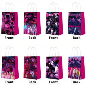 Articles de table pour fête d'anniversaire sur le thème de l'anime K-POP Cartoon Demon Hunter Girl Group, bannière HBD, assiettes en papier, fournitures pour Halloween et Pâques - Product Image 2