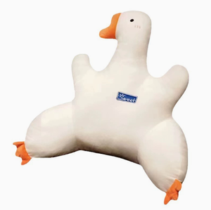 Coussin lombaire en forme de canard, coussin de siège en peluche douce, soutien dorsal en coton PP pour chaise de bureau, siège de voiture - Product Image 1