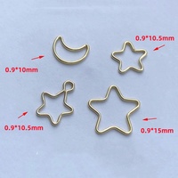 14K Or Rempli Creux Étoile Lune En Forme De Charmes Fermeture Connexion Anneaux De Saut Pour Bracelet Collier DIY Bijoux Accessoires