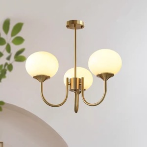 Vintage Bauhaus Pink Chandelier 5 Head Round E27 <b>LED</b> <b>Light</b> For Living Room Bedroom French Style - Product Image 4