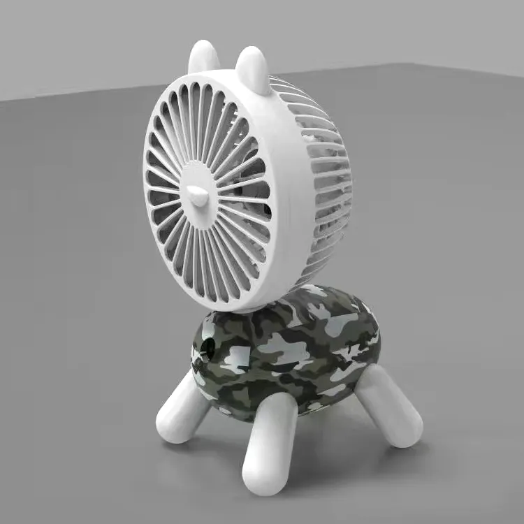 Neue Cartoons Kleiner Luftkühl ventilator Desktop Einstellbarer Winkel Hunde tisch ventilator für den Außenbereich