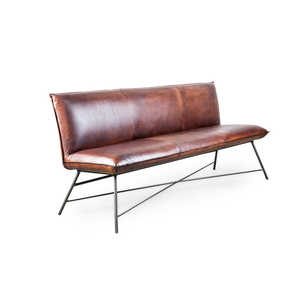 Banco de Cuero Contemporáneo con Tapicería de Alta Calidad, Asiento Cómodo y Estructura Resistente - Product Image 1