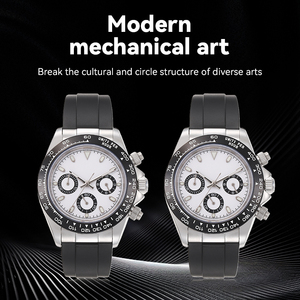 Hot Sang Trọng Ban Nhạc Thời Trang Người Đàn Ông Đồng Hồ Sáng Dials Fkm Dây Đeo Nam 5ATM Thể Thao Thạch Anh Đồng Hồ Đeo Tay Relogio Masculino - Product Image 2