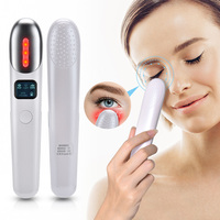 Ooggezichtsmassager Trillingen Verwarmde gezichtsmassage Wand Pen Donkere kringen Wallen Anti-rimpel Huidverzorgingshulpmiddel