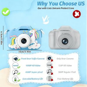 Appareil photo miniature portable pour enfants avec double caméra HD, capable de prendre des photos et des vidéos - Product Image 3