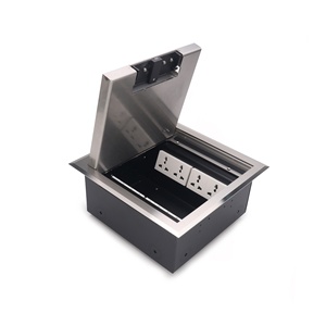 Boîte de sortie au sol en acier inoxydable avec couvercle encastré pour installation de luxe dans les bureaux et les hôtels - Product Image 4
