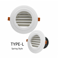 Vente en gros de haute qualité cvc climatiseur ventilation ressort style rond plafond ABS disque plastique soupape d'aération