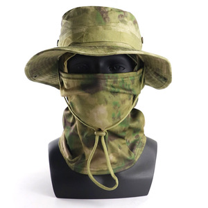 Ngoài trời cắm trại Mũ câu cá với cổ Nắp xô hat người đàn ông phụ nữ UV bảo vệ Boonie cap rộng vành camo mũ - Product Image 1