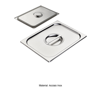 Couvercle de bac alimentaire GN 1/2 en acier inoxydable avec joint hermétique Inox Inox Macel