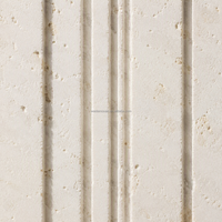 Carreaux de marbre Giatlantide à surface rainurée, marbre naturel beige égyptien pour les maisons et les hôtels, revêtement mural