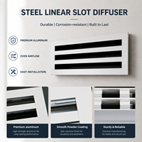Grille de ventilation décorative moderne blanche pour climatiseur, diffuseur linéaire standard pour plafonds, murs et sols