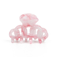 CANYUAN Pince à cheveux en acétate ajourée effet écaille de tortue ambre 5 cm, mini pince personnalisable avec logo pour femme, accessoires capillaires rétro miniatures