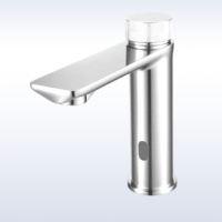 Robinet à capteur sans contact moderne en acier inoxydable 304 avec cartouche céramique, finition nickel brossé