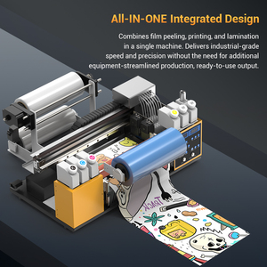 Nhanh chóng xp600 đầu in véc ni phẳng A3 UV dtf tinh thể nhãn dán máy in máy AB phim cán máy + in ấn 2 trong 1 - Product Image 2