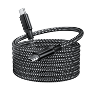 Câble magnétique USB C vers USB C auto-enroulable 60W, transfert de données 480 Mbps, charge rapide 20V 3A, coque en aluminium, tressage en nylon