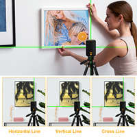 Mini niveau laser croisé à faisceau vert, module unique, 2 lignes, avec support magnétique, qualité industrielle, outil de bricolage pour la construction domestique