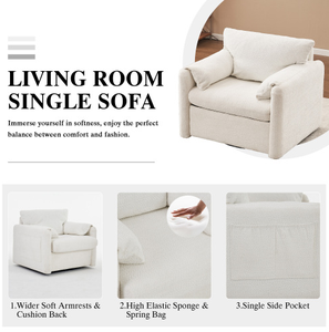 Canapé simple de luxe moderne OEM, fauteuil facile à assembler avec livraison gratuite, style moderne pour la maison, le bureau, les loisirs, en tissu - Product Image 5