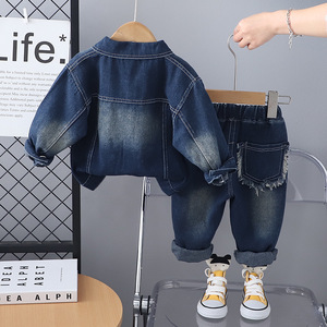 Nuovi Set di Abbigliamento per Ragazzi in Stile Coreano Primavera/Autunno, Denim con Nuovi Elementi Primaverili - Product Image 4