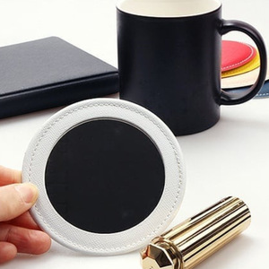 Manufacturer supplies leather makeup <b>mirrors</b>, Korean style portable makeup <b>mirrors</b>, solid color <b>small</b> <b>mirrors</b>, and wholesale - Product Image 1