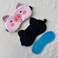 Masque de sommeil en gel réutilisable, doux et rafraîchissant, avec sangle élastique réglable et respirante, pour toutes les saisons