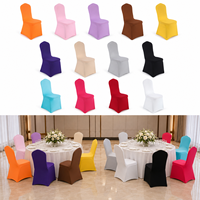 Housse de chaise extensible en Spandex, 22 couleurs, longueur au sol, ajustement universel, pour mariage, banquet, fête, événement, vente en gros