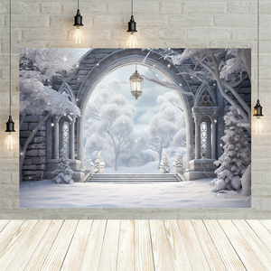 <span class=keywords><strong>Sfondo</strong></span> per Foto Natalizio <span class=keywords><strong>Rosa</strong></span> con Neve Invernale, per Baby Shower, Feste di Compleanno, Accessorio per Studio Fotografico - Product Image 2