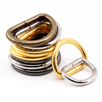 Anneaux en D robustes en métal soudé pour chaussures, bottes, accessoires de bricolage, quincaillerie, sacs, laisses et colliers pour chiens, anneaux en D