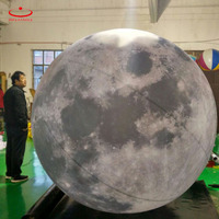 Modèle de lune gonflable géant pour la publicité avec éclairage LED / Grande lune gonflable pour la décoration