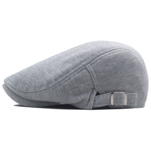 Retro Anh Ivy hat ấm Windproof phụ nữ người đàn ông rắn màu Beret mũ phẳng Ivy hat - Product Image 1