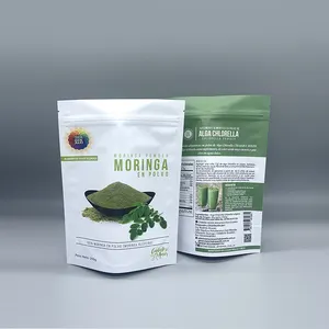 Opstaande Zakje Voor Matcha Poederthee Verpakking Plastic Ziplock Folie Verpakkingszak