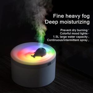 2025 nouvelle baleine bleue 1.5 litres Usb charge diffuseur d'humidificateur à ultrasons pour bureau à domicile avec lumière d'ambiance LED Rgb - Product Image 6