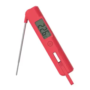 Thermomètre à viande numérique à lecture instantanée Thermomètre de cuisine avec rétro-éclairage LCD pour barbecue griller la fumée