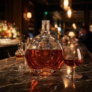 Empty Clear Glass Liquor Bottle 750ml 1000ml Super Flint Heavy Bottom Custom Cork Spirit Packaging Vodka Whiskey <strong>Gin</strong> Rum - Product Image 2