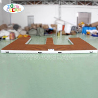 Plateforme flottante gonflable avec pont en teck EVA, quai gonflable pour bateau, plateforme de baignade gonflable pour yacht, mer, lac