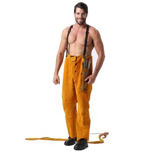 Sac <span class=keywords><strong>de</strong></span> protection pour électrodes <span class=keywords><strong>de</strong></span> soudage en cuir <span class=keywords><strong>de</strong></span> vachette fendu, sac à outils pour <span class=keywords><strong>soudeur</strong></span>, avec fil ignifuge en Kevlar. - Product Image 5