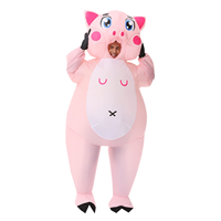 Nouveau Costume de Mascotte Gonflable Unisexe Cochon Rose pour Adulte avec Ventilateur et Boîtier de Batterie – Idéal pour Halloween, Carnaval, Fêtes – Matière Polyester Adorable