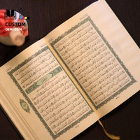 Coran musulman personnalisé imprimé en couleur, couverture rigide en cuir PU A5 avec haut-parleur, cadeau