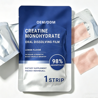 Bandes orales de créatine monohydrate à marque privée, à dissolution rapide, sublinguales, sans gluten, supplément pour adultes pour la force musculaire