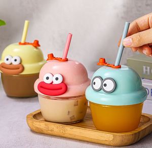 Promoción: Linda Taza de Viaje de Vidrio con Diseño de Caricatura, Mini Taza con Pajita, Idea de Regalo para Viajeros - Product Image 3