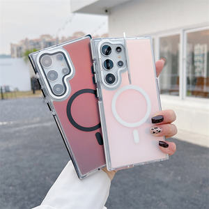 <span class=keywords><strong>Funda</strong></span> de teléfono a prueba de golpes magnética con carga inalámbrica Chameleon Design <span class=keywords><strong>para</strong></span> Samsung S25 <span class=keywords><strong>Ultra</strong></span> S24 + S23Luxury TPU Material Camera Stand - Product Image 3