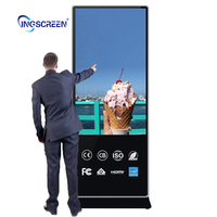 INGSCREEN Écran tactile capacitif 32/43/49/55 pouces 4K, borne interactive intelligente Android sur pied, WiFi, SDK, animation, centre commercial