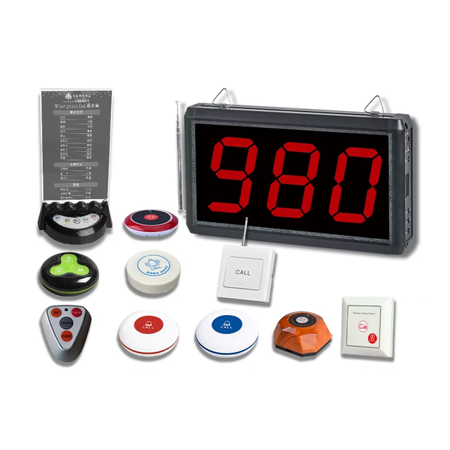 Wireless Receiver Display Host Paging Clear Voice Queue Pagers for Led Wireless Calling System Restaurant Bar